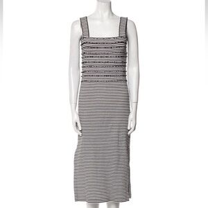 Never Worn, 2, Derek Lam 10 Crosby, Midi, Stripe, black/gold/white, ribbed
